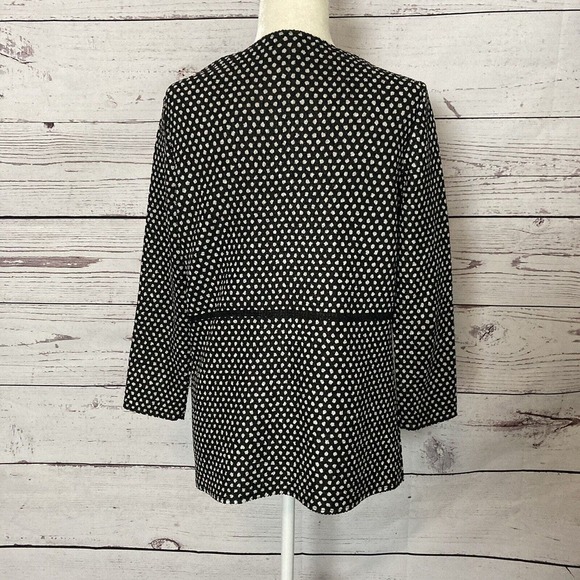 Chicos Travelers Collection 0 Small 4 Lovely Lisa Dot Print Jacket Open Front - Picture 3 of 8